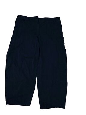 Abercrombie & Fitch Navy Wide-Leg Chinos